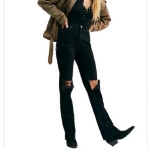 Free People My Own Lane Jeans black size 27 street wear